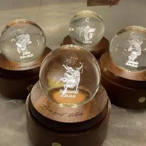 풀템 원목 크리스탈 오르골 무드등 사수자리