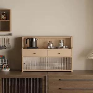 싱크대위수납장 미니찬장 그릇장 수납 찬장 찻장 우드색 서랍 싱크대위 커피장 엔틱 내추럴우드