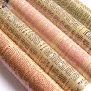 영문크라프트 종이 롤포장지 선물포장지 -5칼라