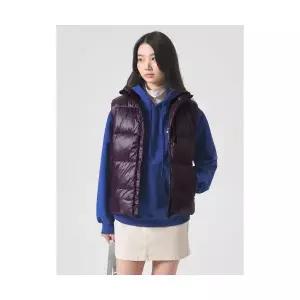 브랜드정품 에잇세컨즈 8SECONDS 루즈핏 패딩 베스트 퍼플 356917