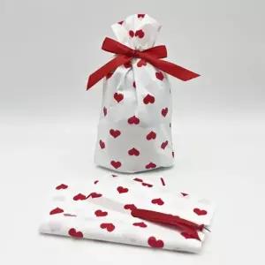 리본 선물포장 봉투 답례품 구디백 레드 하트 50매