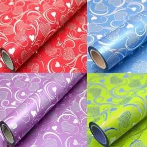 비닐 증착 롤포장지 선물포장 -플로우하트 (대)