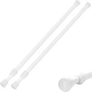 진벨 다이렉트 2팩 텐션 커튼 로드 15.7-28인치 윈도우 캐비닛 블라인드용 소형 조절식 스프링 옷장 침실