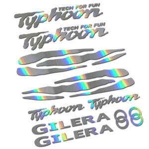 Gilera Typhoon 50 125 스쿠터 튜닝 스티커 완료 키트