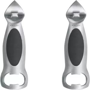 OXO Steel 스테인리스 스틸 병 및 캔 오프너 2개 세트