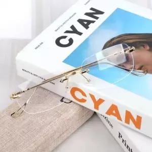 SpaR 스퀘어 긱시크 무테 안경 골드 OWJ60323