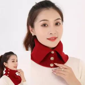 따뜻한 겨울 나기 니트 넥워머 골지 페이크 목폴라