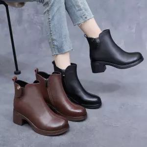 여성 빅사이즈 여진가죽펌프스 굽높이 신발 앵클부츠 워커부츠 추동 러블리 플랫워커 다올4