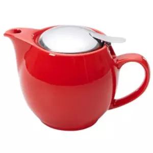 차거름망주전자 제로재팬 티포트 라운드 토마토 도자기트 450ml