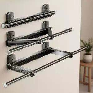 공간 절약 빨래 건조대 무타공 빨판식 원룸 전용 의류