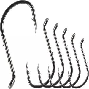 낚시 미끼 홀더 훅 - 민물 소금물 라이브 위한 100개의 가시 섕크 샤프 강력 고탄소 강철 문어