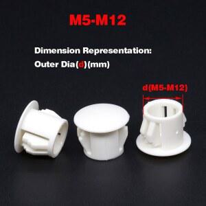 나일론 플라스틱 둥근 구멍 덮개 단추 모자/까만 나사 마개 장식적인