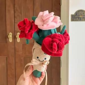 하차니 장미 인형 꽃다발 28cm 입학 졸업식 학예회 발표회 생일