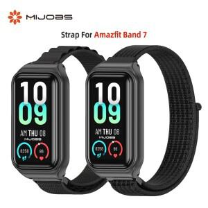 [호환품]For Amazfit 밴드 7 스트랩 나일론 루프 팔찌 스마트 호환 워치 손목 벨트 액세서리