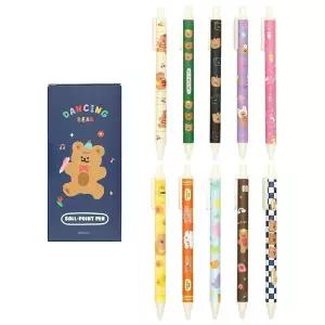 댄싱베어 볼펜세트 0.38mm (10개입 세트)