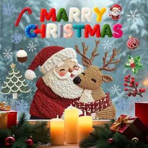 크리스마스윈도우스티커(입체산타)