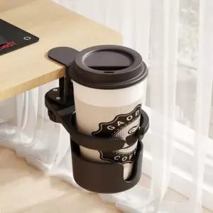 360도 회전 데스크 컵홀더 테이블 책상 의자 고정 텀블러 커피 물컵 책상오염방지