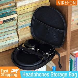 [호환품]휴대용 헤드폰 케이스 충격 방지 헤드셋 파우치 이어폰 컨테이너 회사 여행 용품 블랙