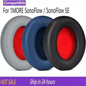 [호환품]1MORE SonoFlow 용 이어 패드 쿠션 SE 헤드폰 교체  단백질 가죽 메모리 스폰지 귀마개