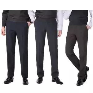 [리빌모아]남자 기모 베이직 일자핏 면바지 밴딩 스판 슬랙스 LV-PTK-714