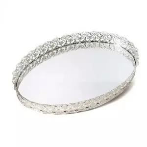 ( )백합 화장품 진열대 화장품 정리대 쟁반 실버 특대