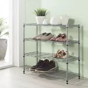 ( )메탈신발정리대 4단 오픈신발장 슬림수납장 현관틈새