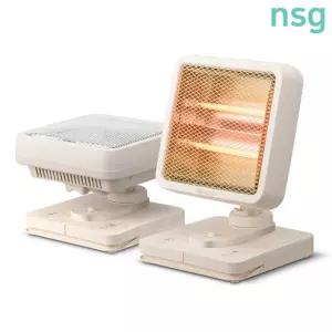 석영관 미니 접이식 자동회전 전기히터 발난로 GEF-QH650