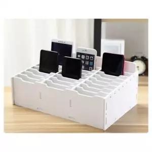 (타입 24칸)데스크 핸드폰 리모컨 멀티 수납함 테이블 소품 24칸 다용도 핸드폰 24칸 콘 조립식 수납 컨 정
