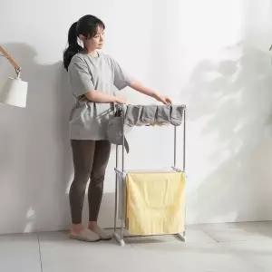 스테인레스 2단 미니 빨래건조대 소형 접이식 베란다 수건 속옷