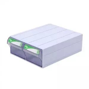 ( )슬라이딩 서랍박스 소품 책상위 정리 공구수납 부품상자 투명 보관함