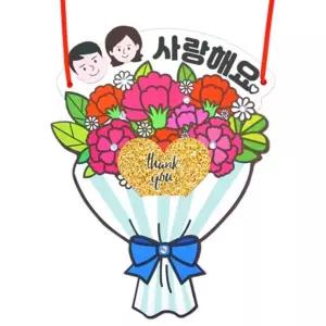 카네이션 꽃다발 목걸이(4인용) 어버이날 스승의날 감사 선물