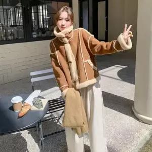 여친 퍼 램스울 일체형 라이크 코트 모피코트 1PICK1