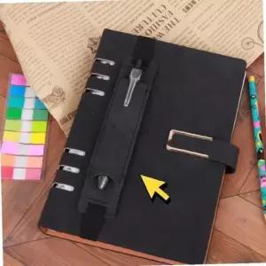 다이어리 북밴드 펜홀더 블랙 수첩 필기구 고정대 유니크 디자인