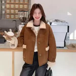 여자 코트 양면 쇼트 모피코트 세무 1PICK1