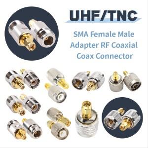 UHF/TNC-SMA 여성 남성 어댑터 RF 동축 커넥터 SMA 여성-N SO239 라디오 방송국