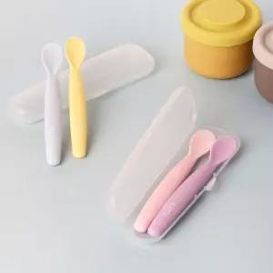 실리콘이유식스푼세트 수저 초기숟가락 유아 아기 중기 유아식