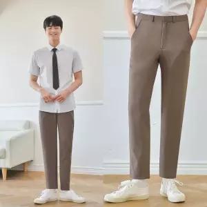 고등학교교복 (빅사이즈) 하복 스판 코코아 교복바지 남자 -6XL