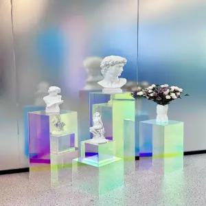 아크릴 진열대 디스플레이 박스 촬영용 고투명 컬러풀