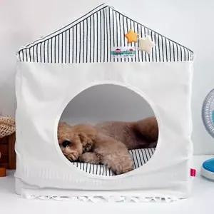 강아지집 화이트 밀라노 패리스독 강아지 프레임 하우스