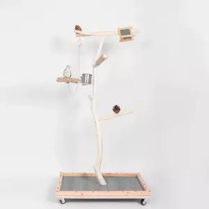 앵무새 횃대 발톱갈이 새놀이터 이동식 스탠드형 플랫폼