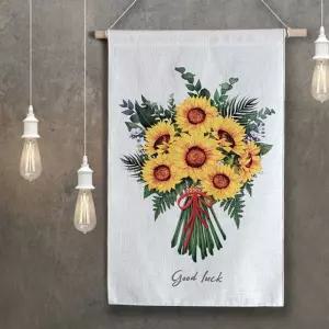 집들이선물 해바라기 꽃다발 패브릭 포스터 액자 풍수 꽃