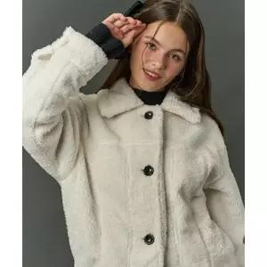 CITYPOPZ [CP] 미디 오버핏 비건양털 겨울 무스탕 [화이트] 퍼 ver. 2068901