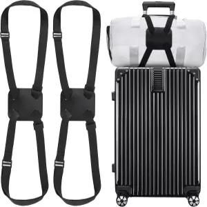 첼몬 2팩 러기지 스트랩 여행 가방용 조절 가능한 신축성 번지 벨트 쉽고 안전하게 추가하세요