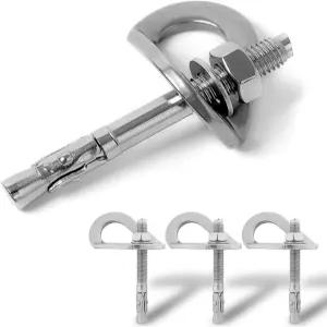 YERGOFE 클라이밍 앵커 세트 - 3PCS 스테인리스 볼트 행거 및 헤비 듀티 실내 야외 등반 열차 무게 2500KG