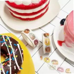 다이어리꾸미기 수채화 마스킹 테이프 도넛 다이어리데코