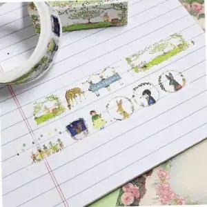 다이어리꾸미기 수채화 마스킹 테이프 숲속친구들 다이어리데코