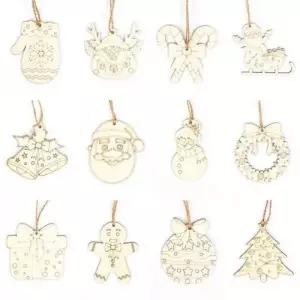 원목 크리스마스 우드 오너먼트 12종 꾸미기 만들기세트