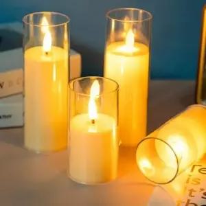 ( )LED 움직이는 전자 촛불 양초 캔들 초 무드등 조명 대형 DD-11620