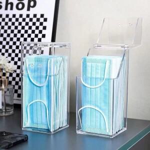 1/3PCS 투명 마스크 보관 상자 커버 먼지 입과 코 도어 데스크 입구