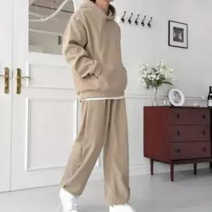 [옷자락]남성용 겨울 포근 캐주얼 코듀로이 후드 트레이닝 세트